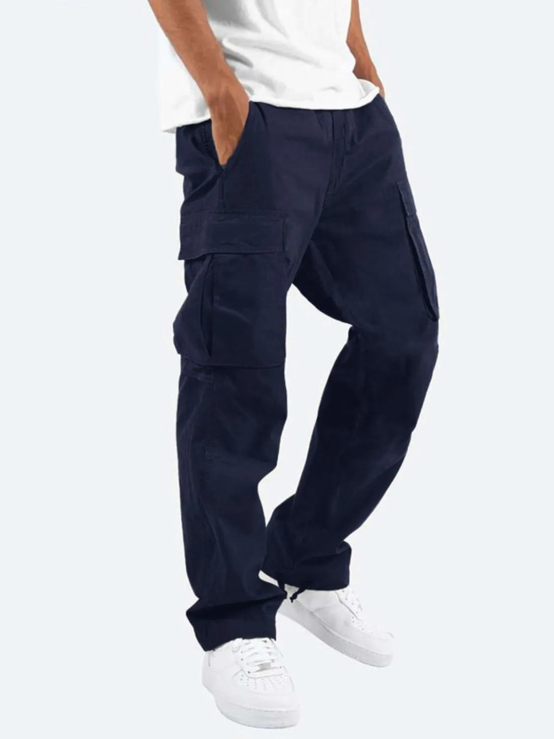Men's Plus Size Straight Multi Pocket Cargo Pants