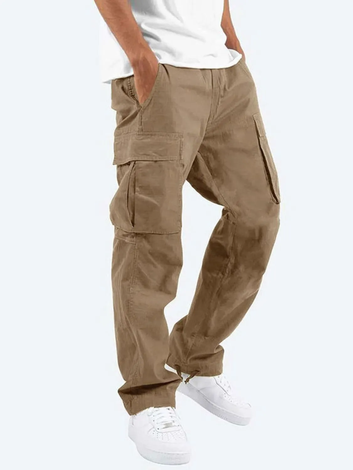 Men's Plus Size Straight Multi Pocket Cargo Pants
