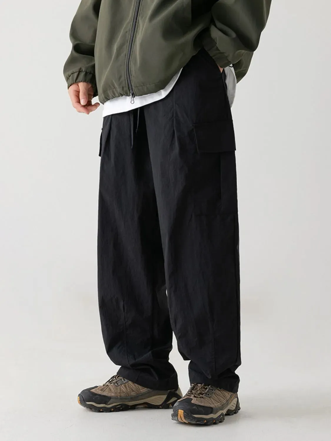 Men's Plus Size Wide Leg Cargo Pants