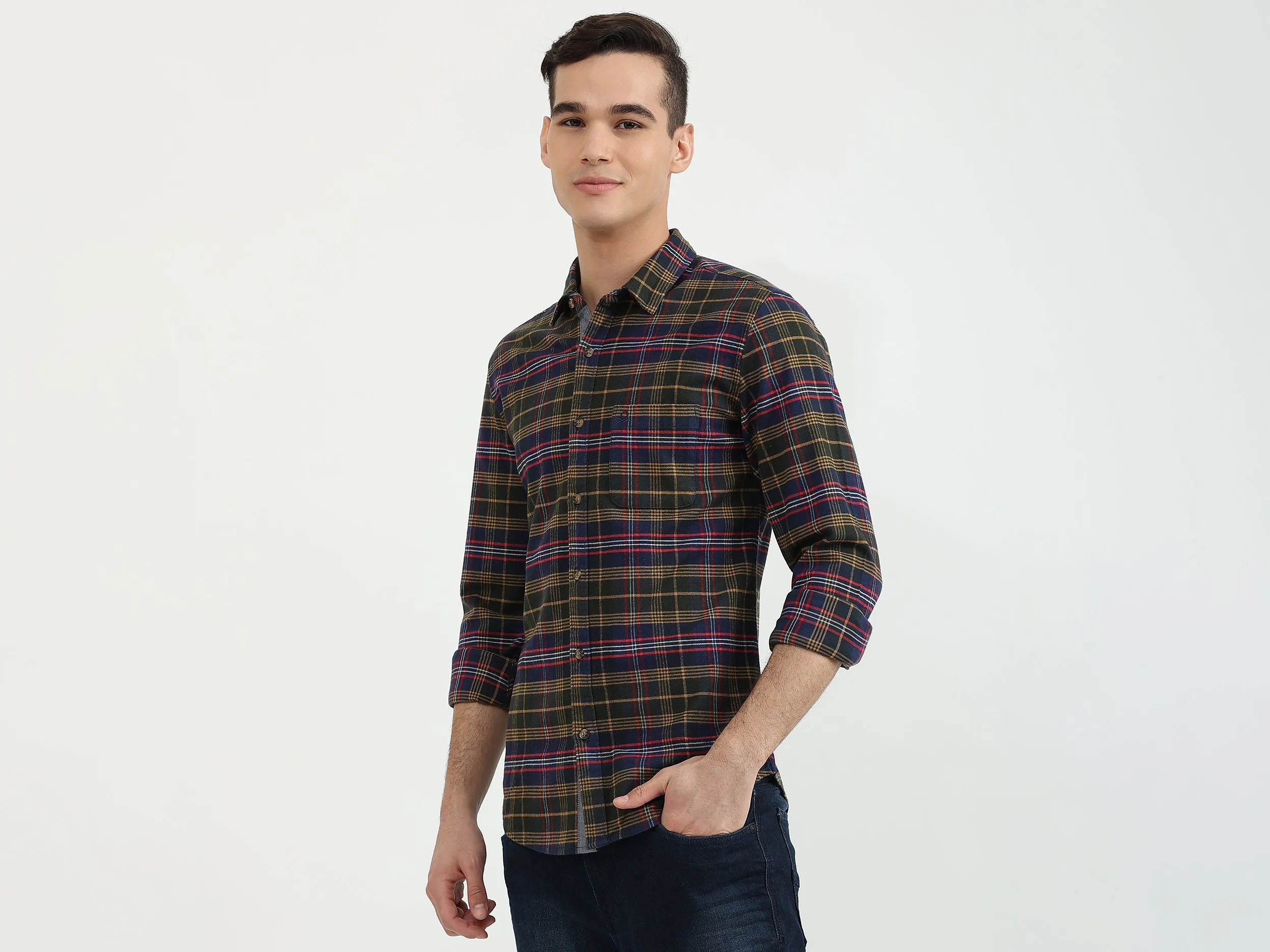 Mens Slim Fit Check Shirt