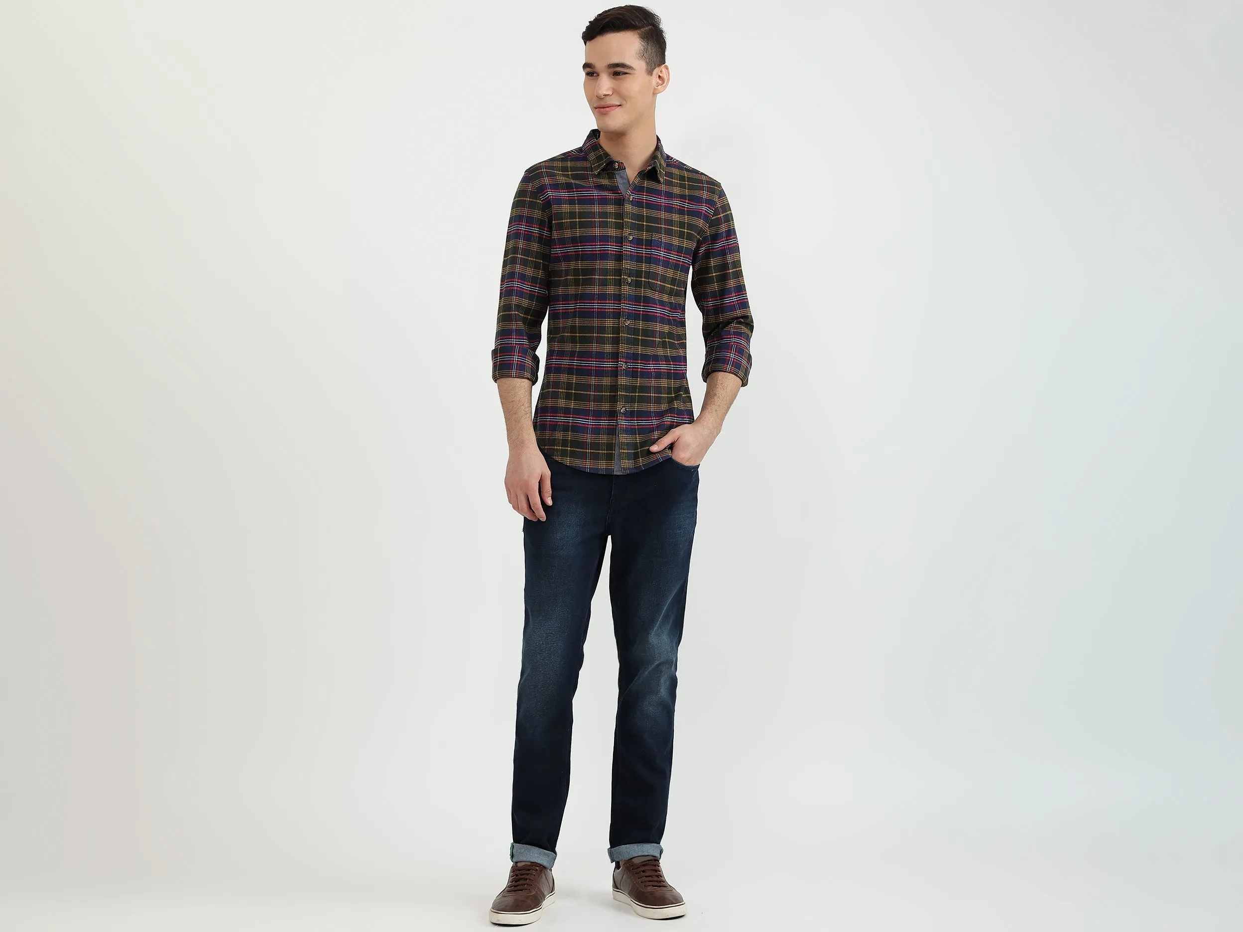 Mens Slim Fit Check Shirt