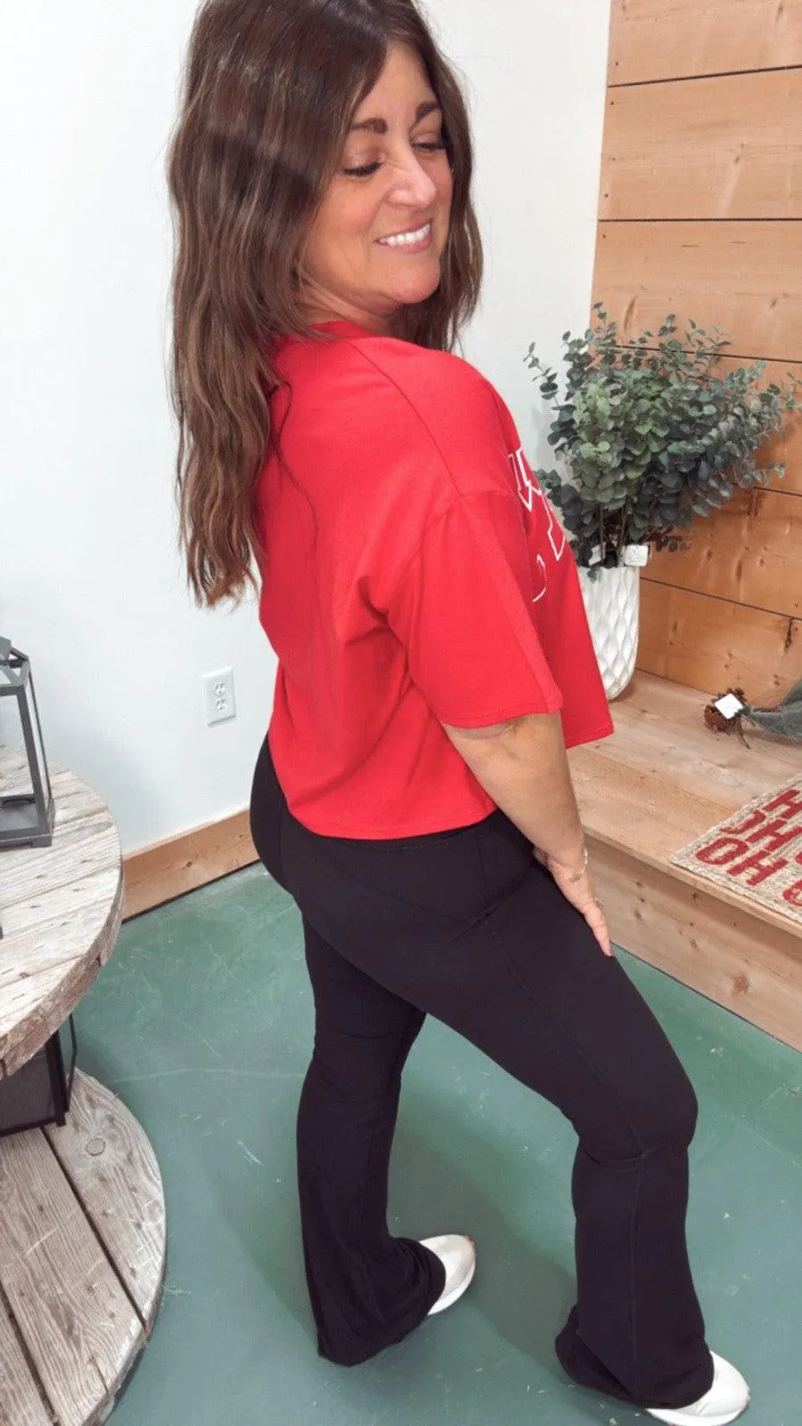 Merry Holiday Crop Tee