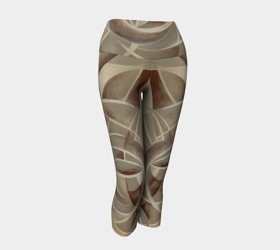 Metallic Femininity Yoga Capris