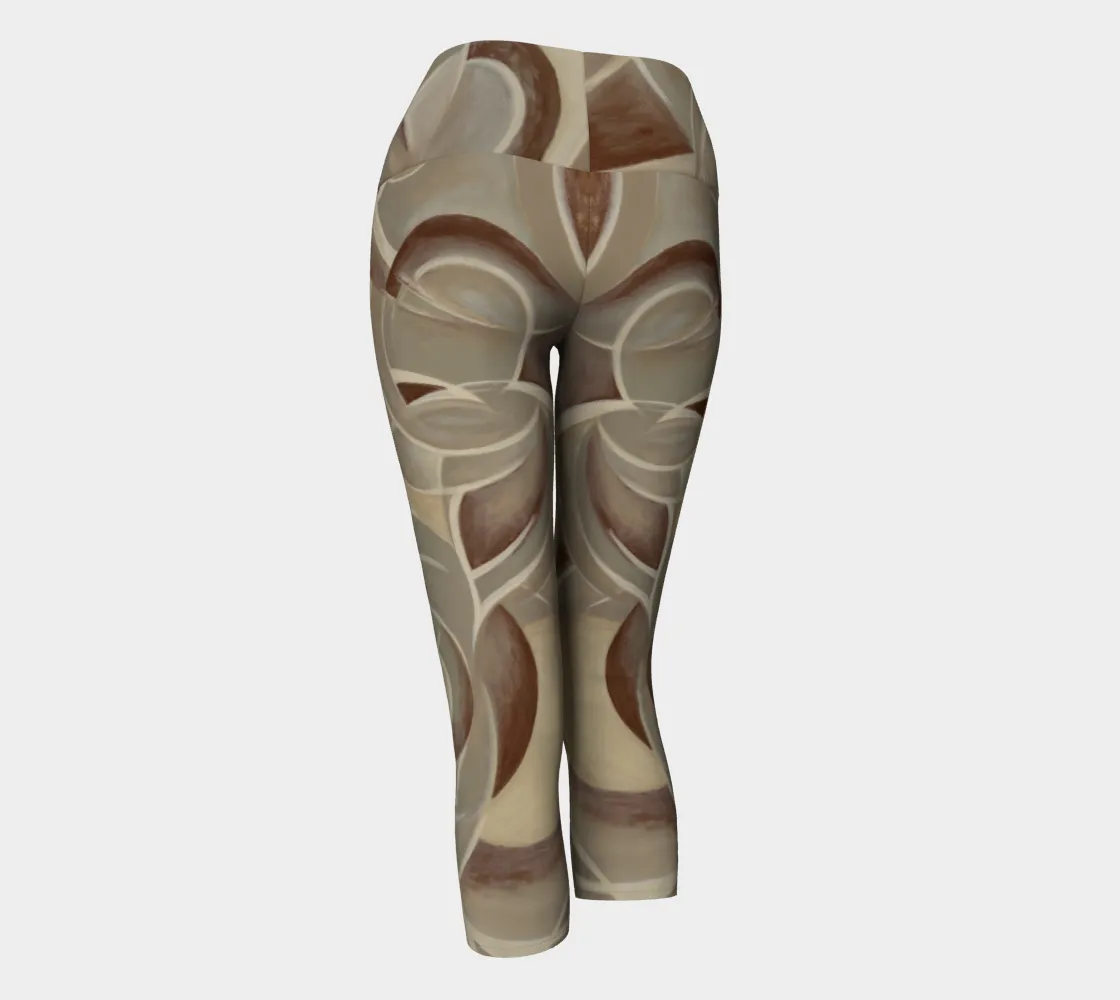 Metallic Femininity Yoga Capris
