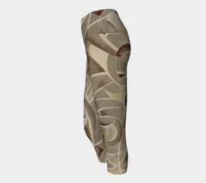 Metallic Femininity Yoga Capris