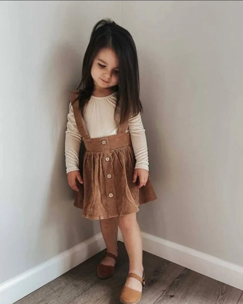 Mia Corduroy Suspender Skirt