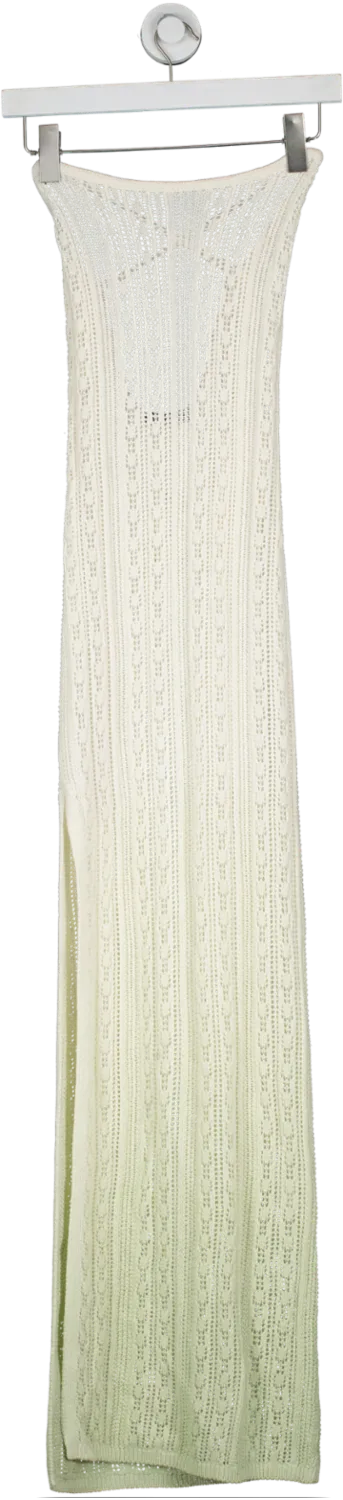 Michael Costello Cream Ombre Knit Maxi Dress UK S