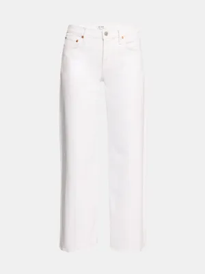 Mid Rise Wide Leg Crop