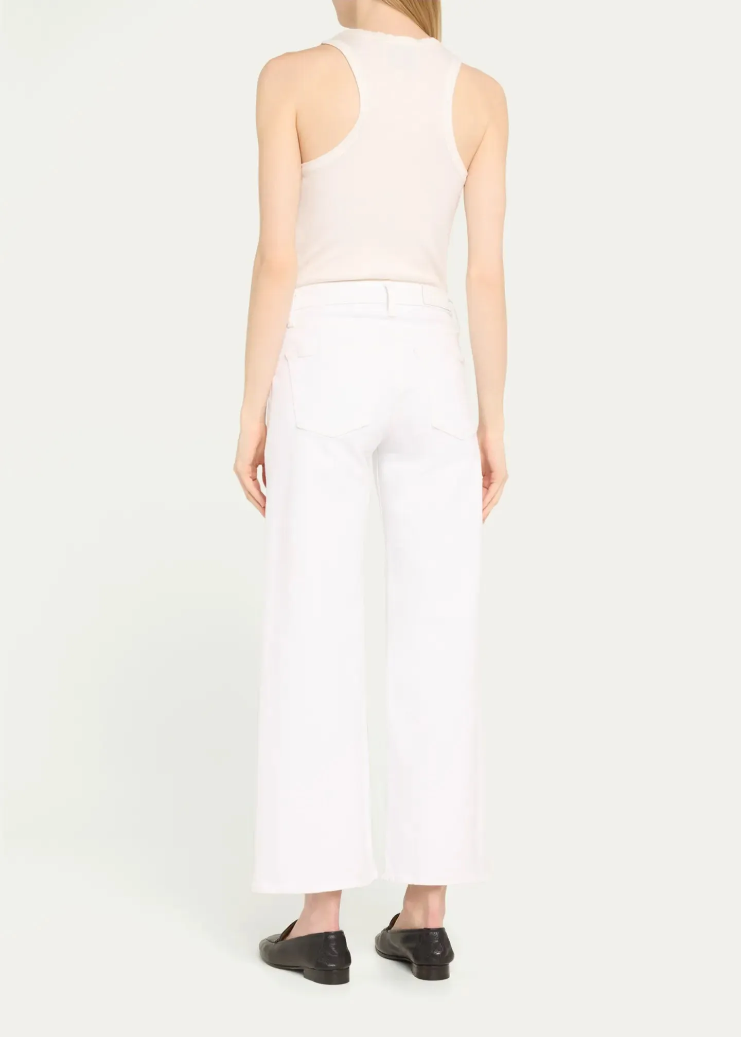 Mid Rise Wide Leg Crop