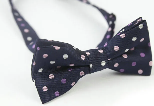 Midnight Purple Polka Dots Bow Tie - [2017 Spring]