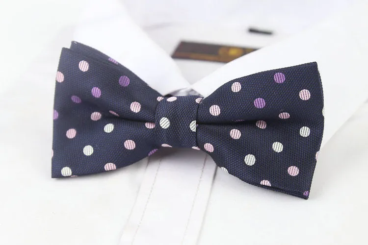 Midnight Purple Polka Dots Bow Tie - [2017 Spring]