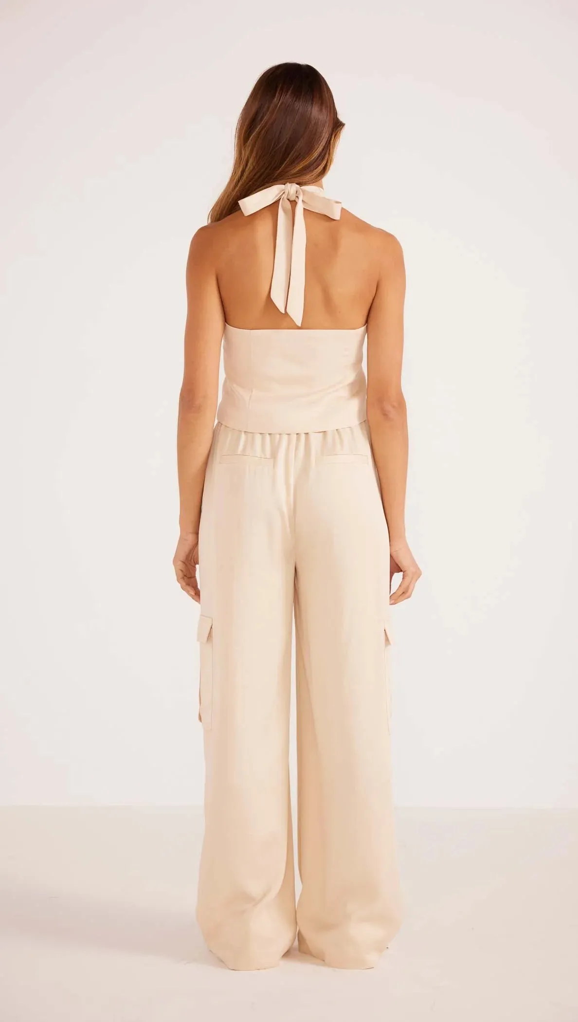 Mink Pink Fabella Cargo Pants Beige