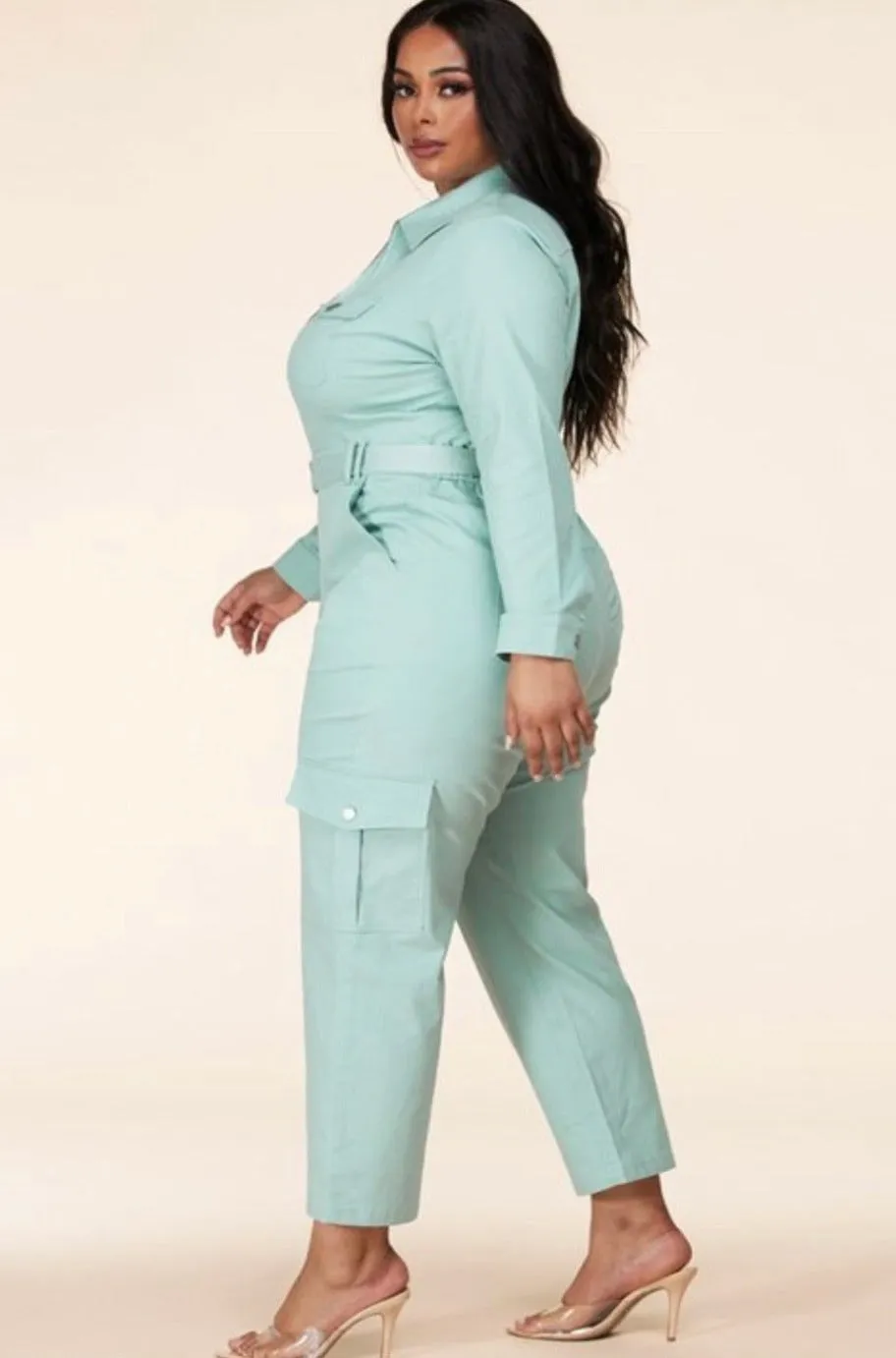 Mint Buckle Jumpsuit