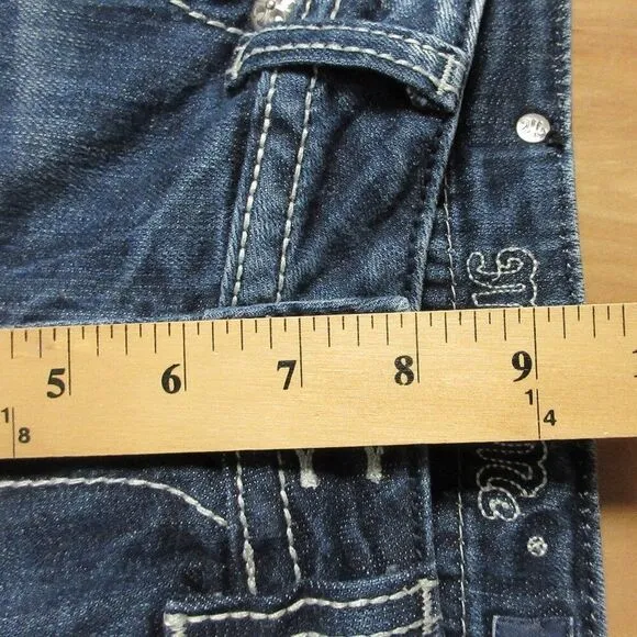 MISS ME Angel Wing Denim Jean Bermuda Shorts Size 29 (31) Denim Capris JP5082BM