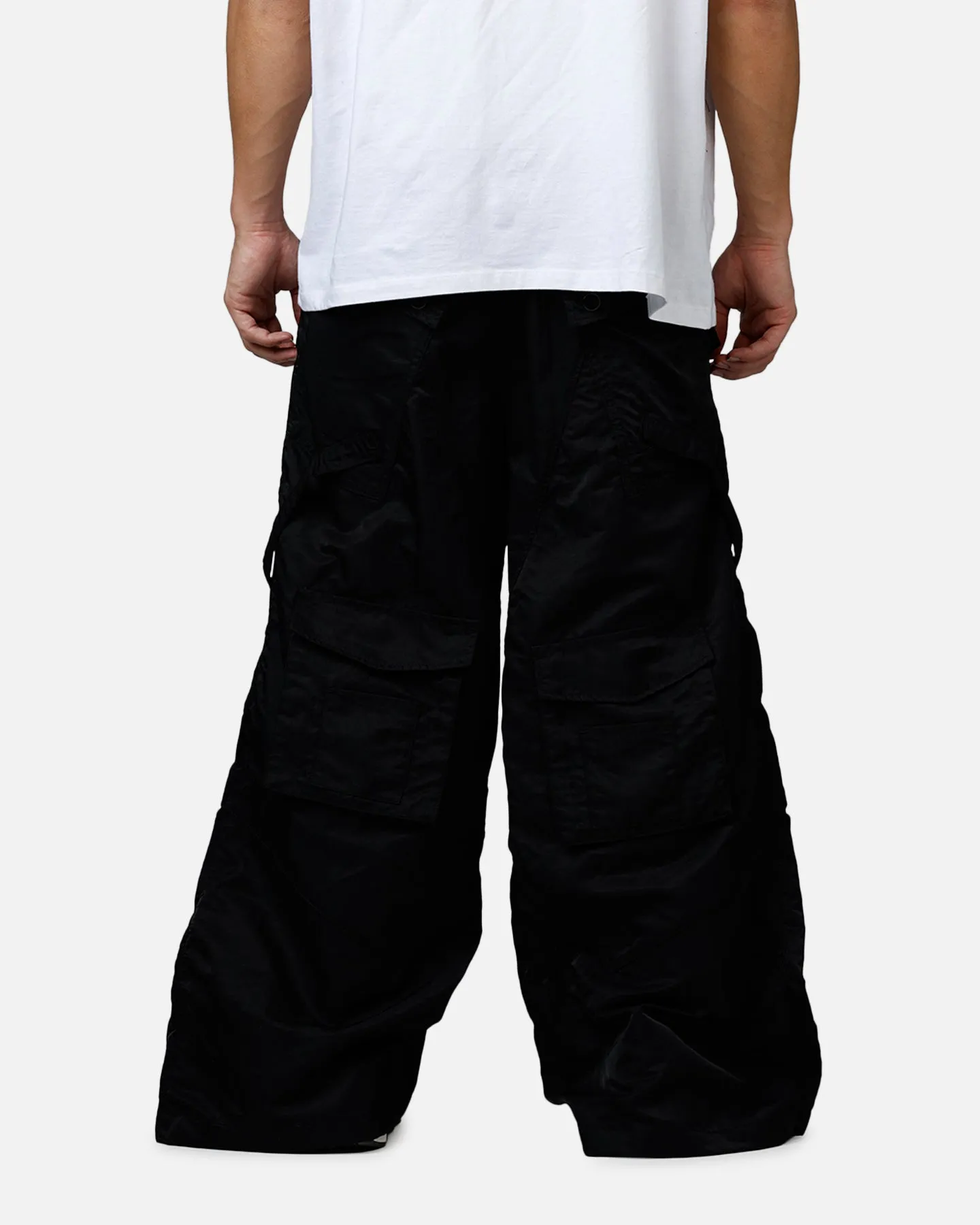 MNML Strap Up Raver Double Cargo Pants Black