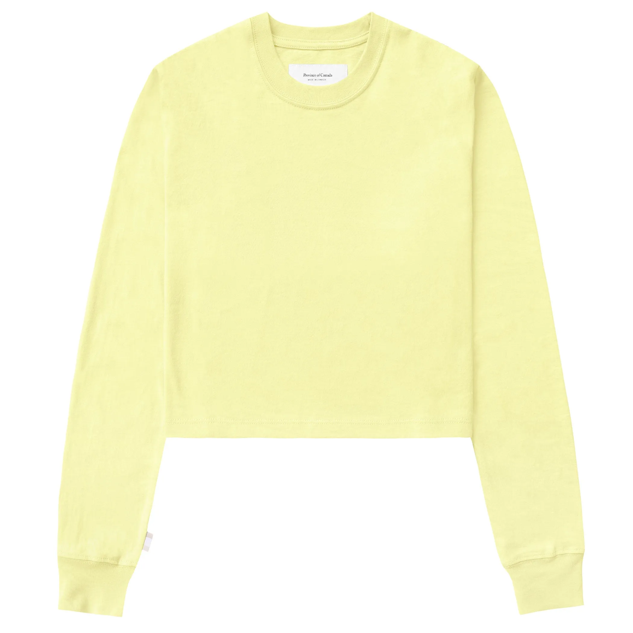 Monday Long Sleeve Crop Top Lemon