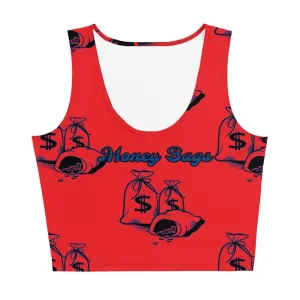 Money Bags Fitted Crop Top - Red