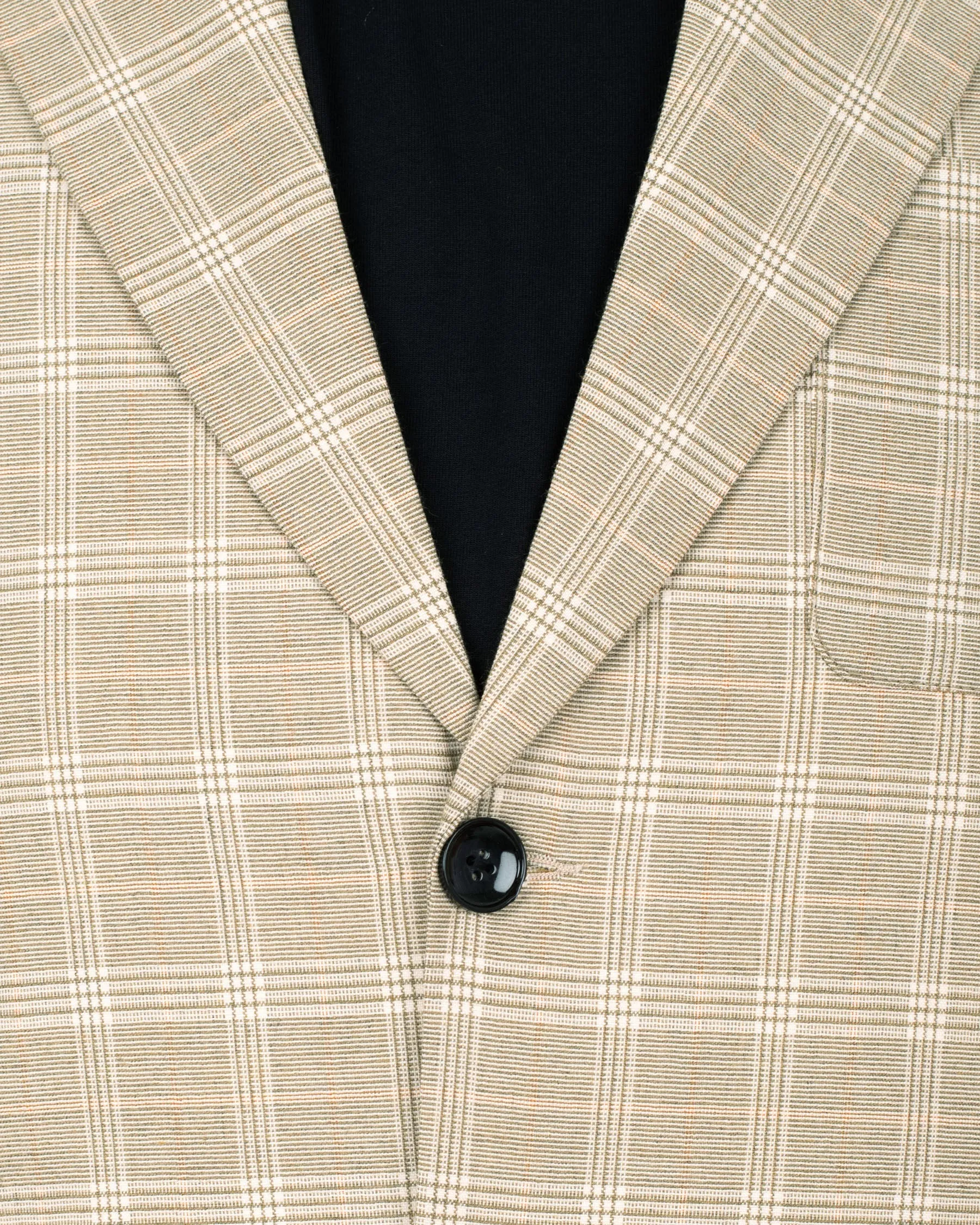 Mongoose Cream Plaid Wool Rich Sports Blazer