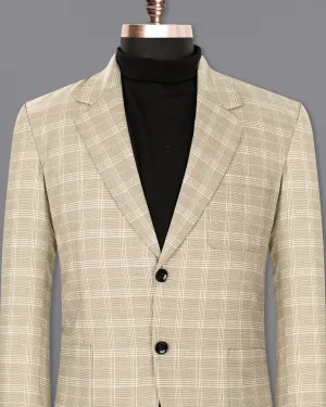 Mongoose Cream Plaid Wool Rich Sports Blazer