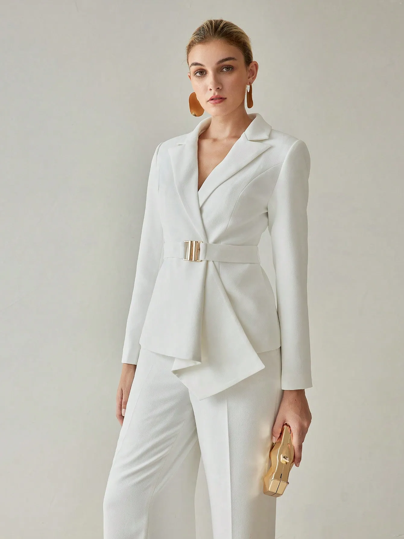 MOTF Premium Blazer con Cinturón - Cherry Vibes