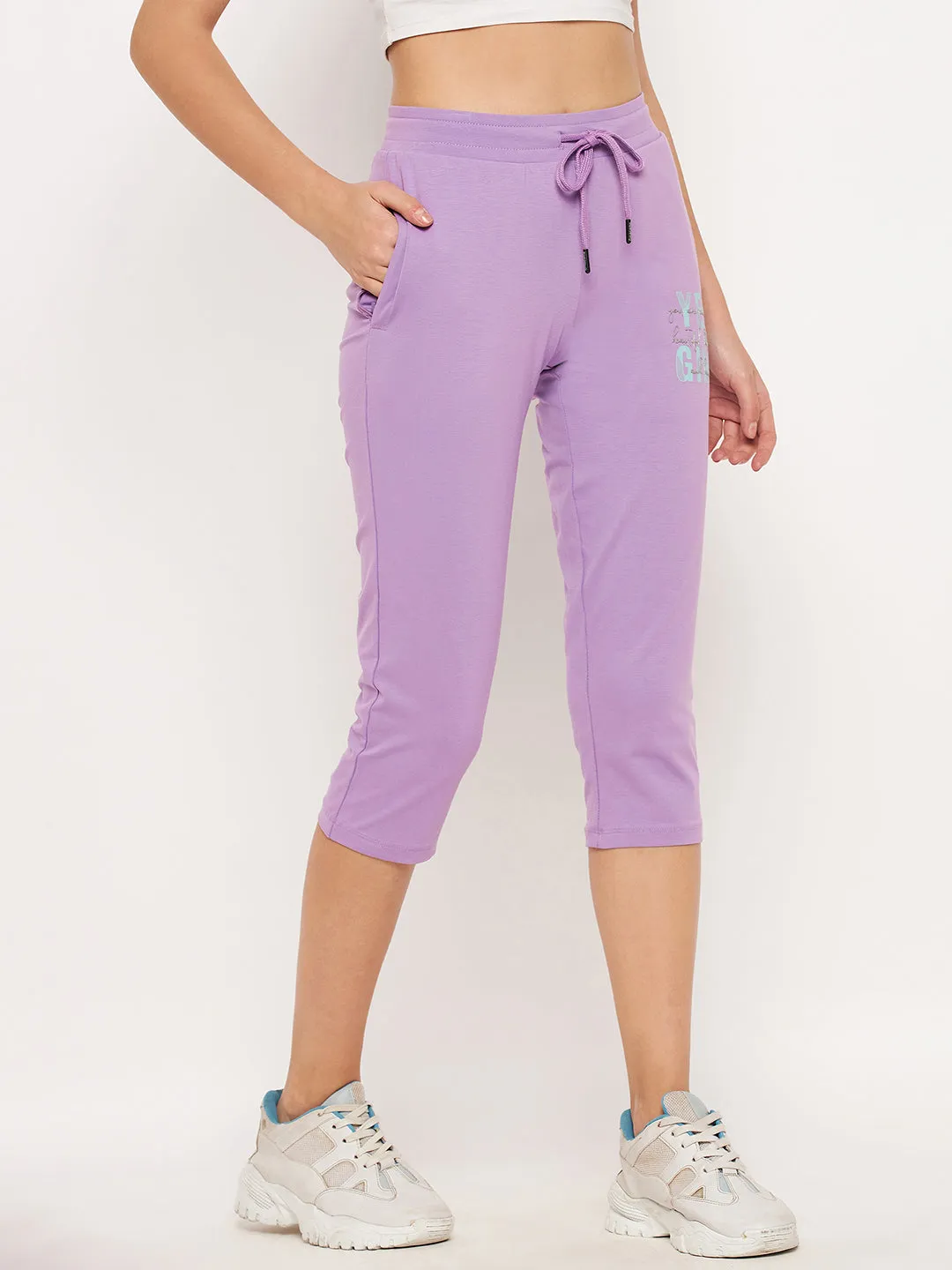 mSECRET Mauve Skinny fit Cotton Capris