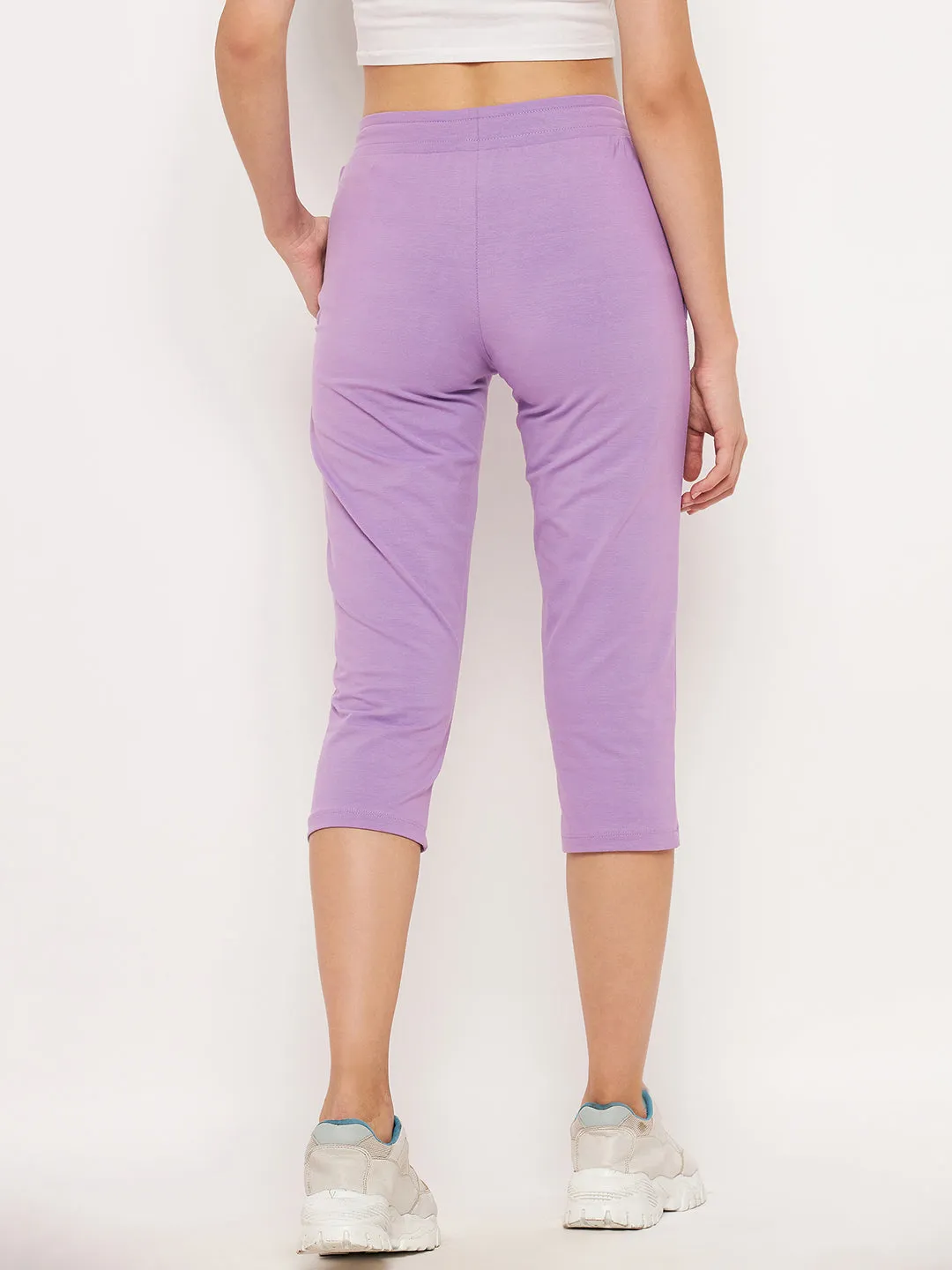 mSECRET Mauve Skinny fit Cotton Capris