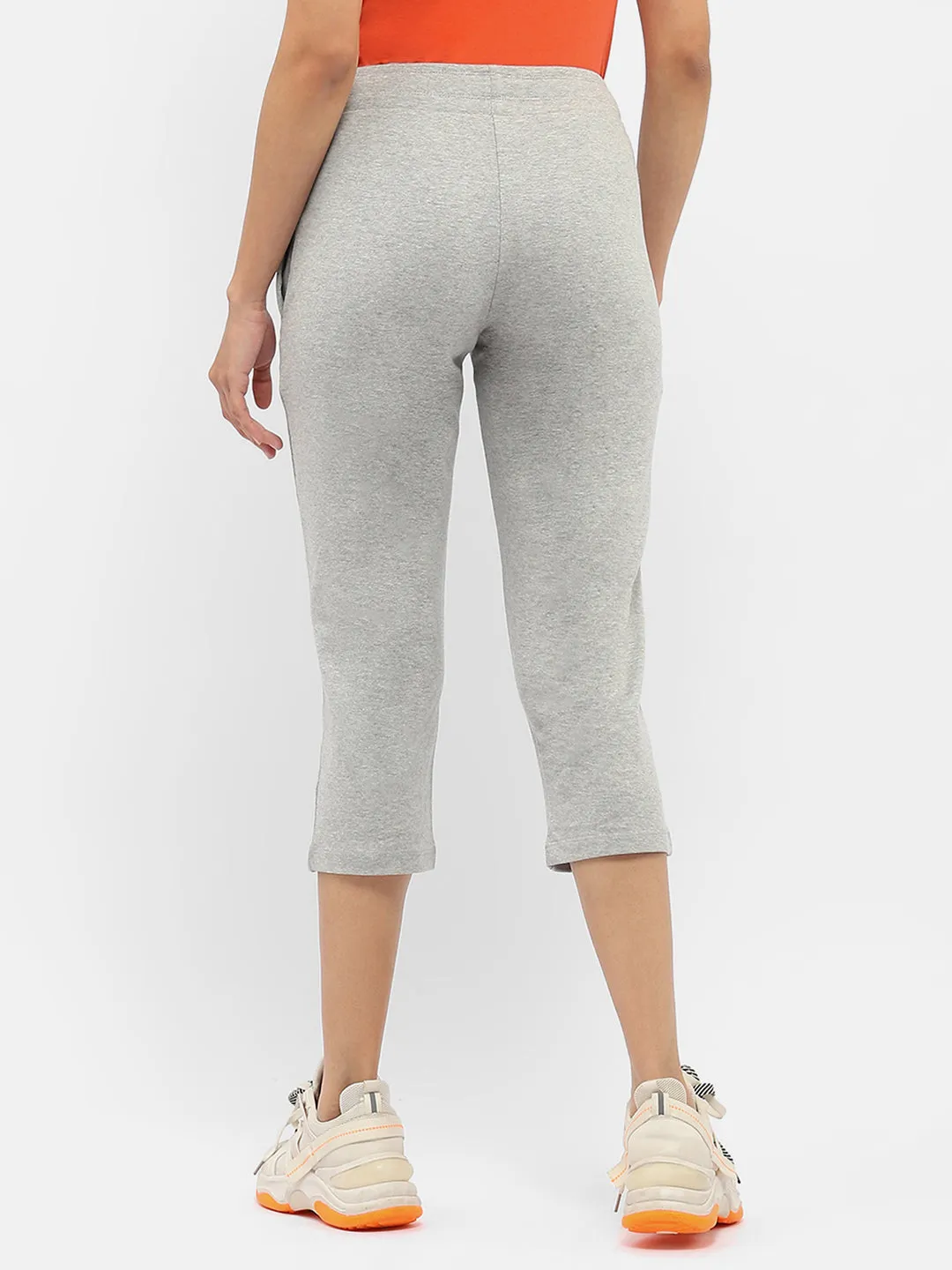 mSECRET Typography Grey Elasticated Waist Capri