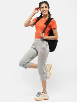 mSECRET Typography Grey Elasticated Waist Capri