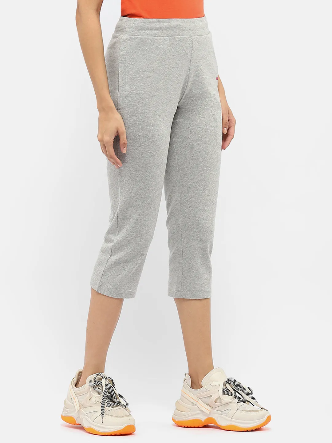 mSECRET Typography Grey Elasticated Waist Capri