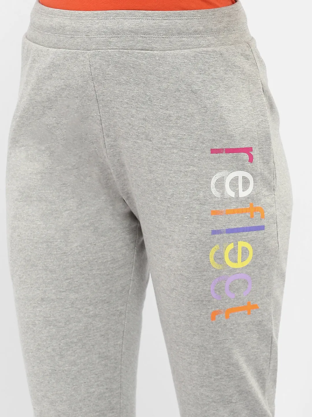 mSECRET Typography Grey Elasticated Waist Capri
