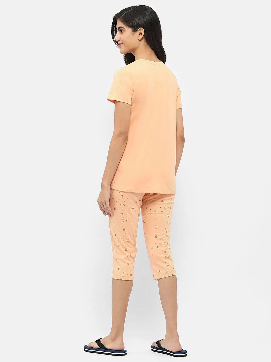 mSECRET Typography Peach Nightsuit
