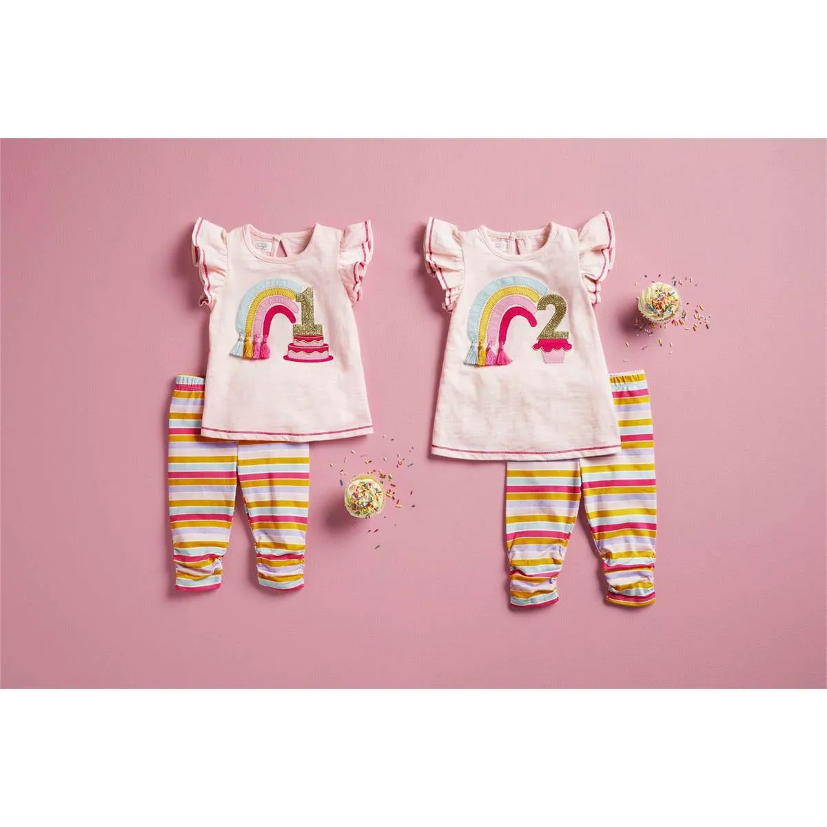 Mud Pie Girl Birthday Tunic & Capri Set - Two