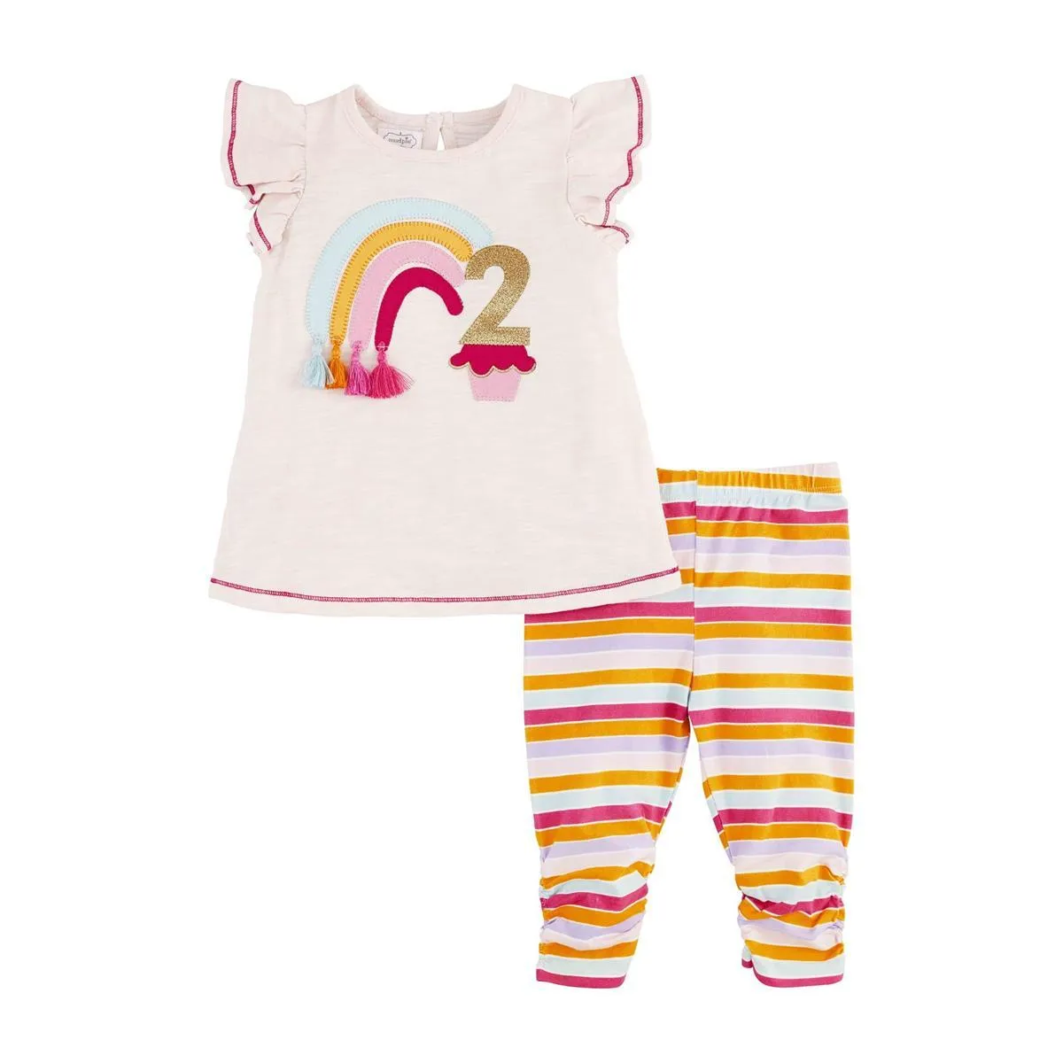 Mud Pie Girl Birthday Tunic & Capri Set - Two