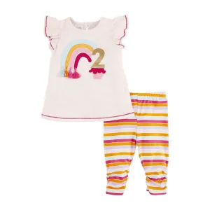 Mud Pie Girl Birthday Tunic & Capri Set - Two
