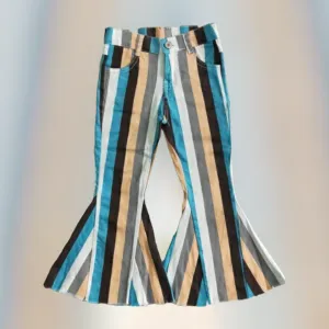 Multi Colored Striped Denim