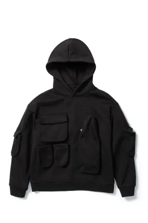 MULTI POCKET HOODED SWEATSHIRT