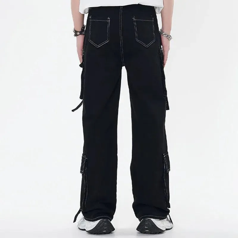 Multi Pocket Wide Leg Jean