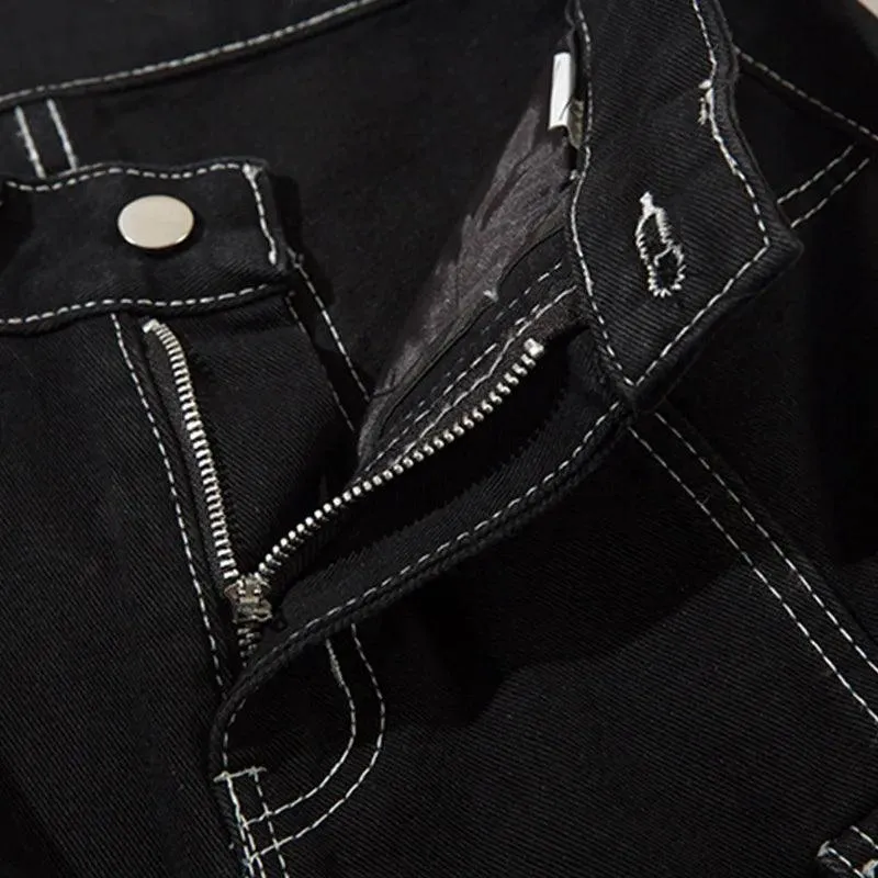 Multi Pocket Wide Leg Jean