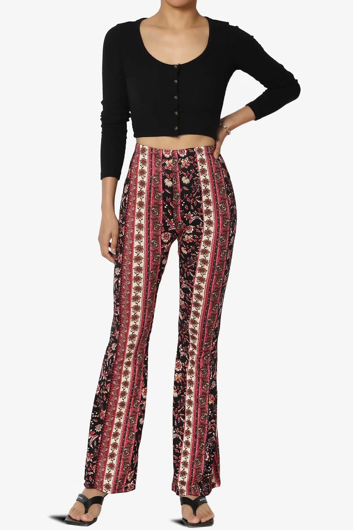 Mumu Tribal Jersey Flare Pants
