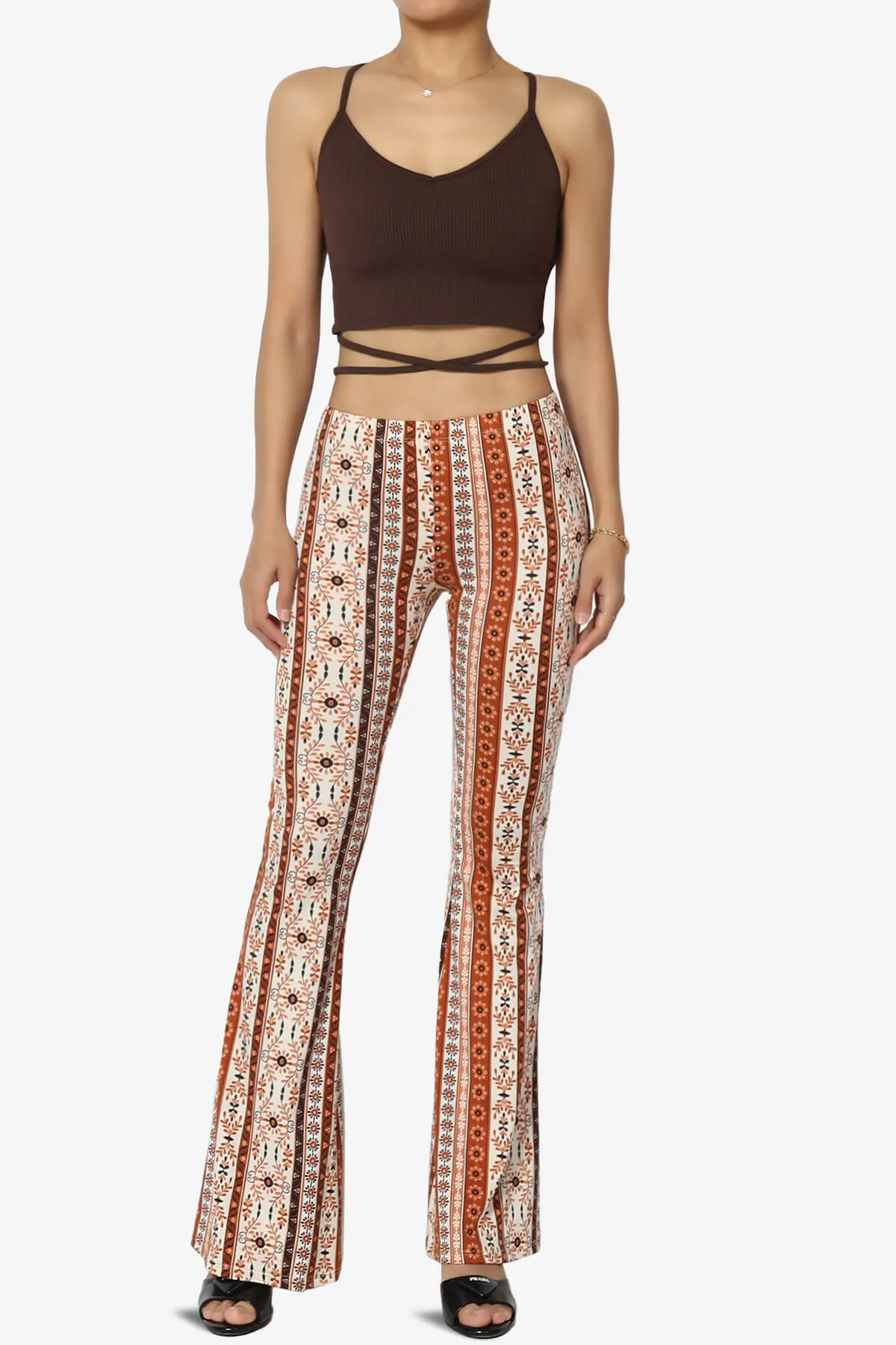 Mumu Tribal Jersey Flare Pants