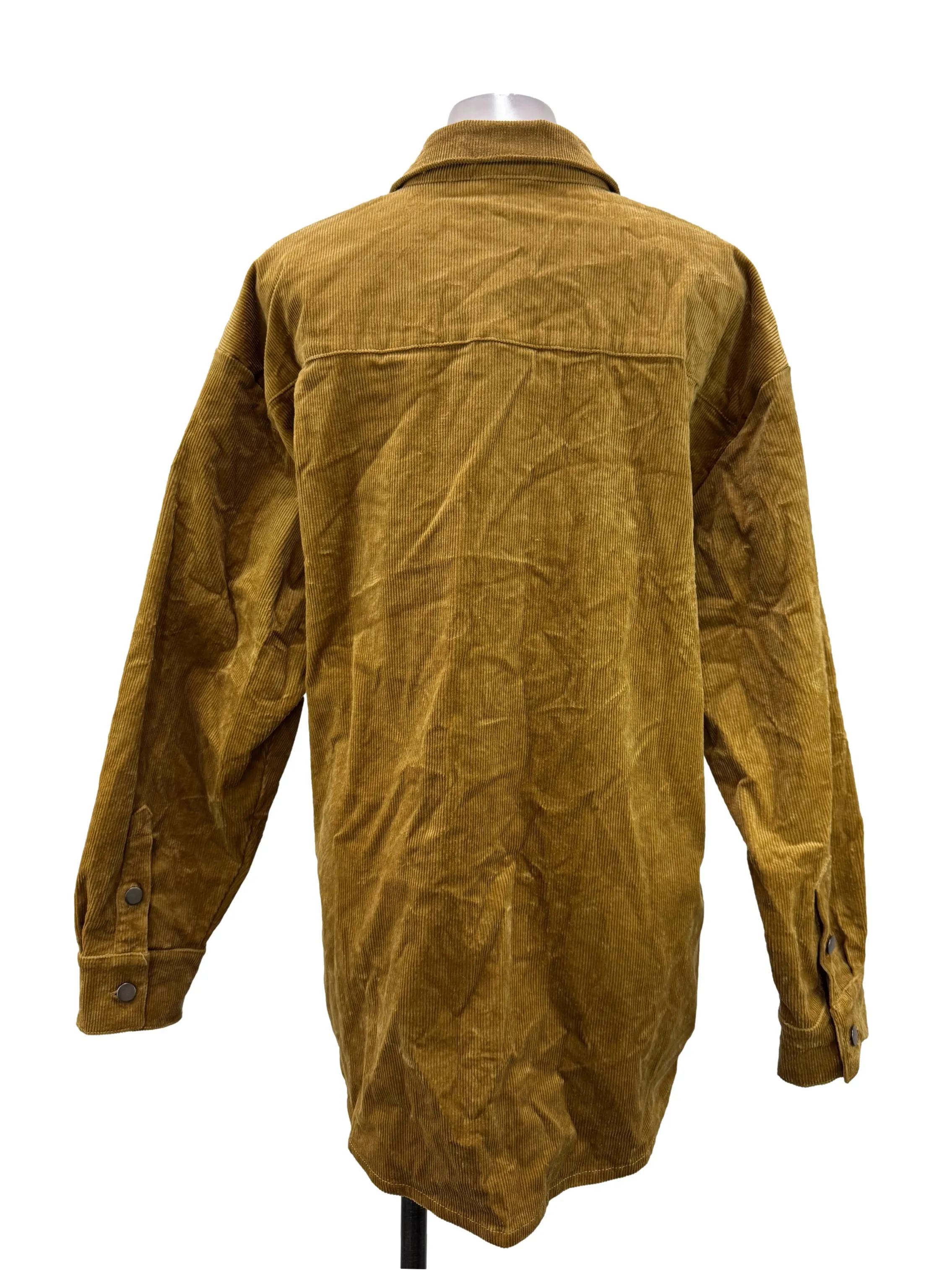 Mustard Corduroy Button Down Jacket