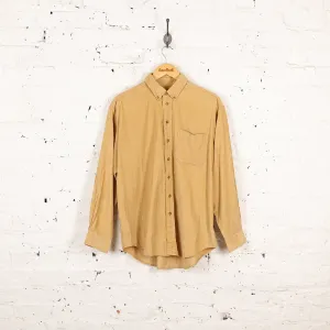 Naf Naf League Button Down Corduroy Shirt - Beige - L