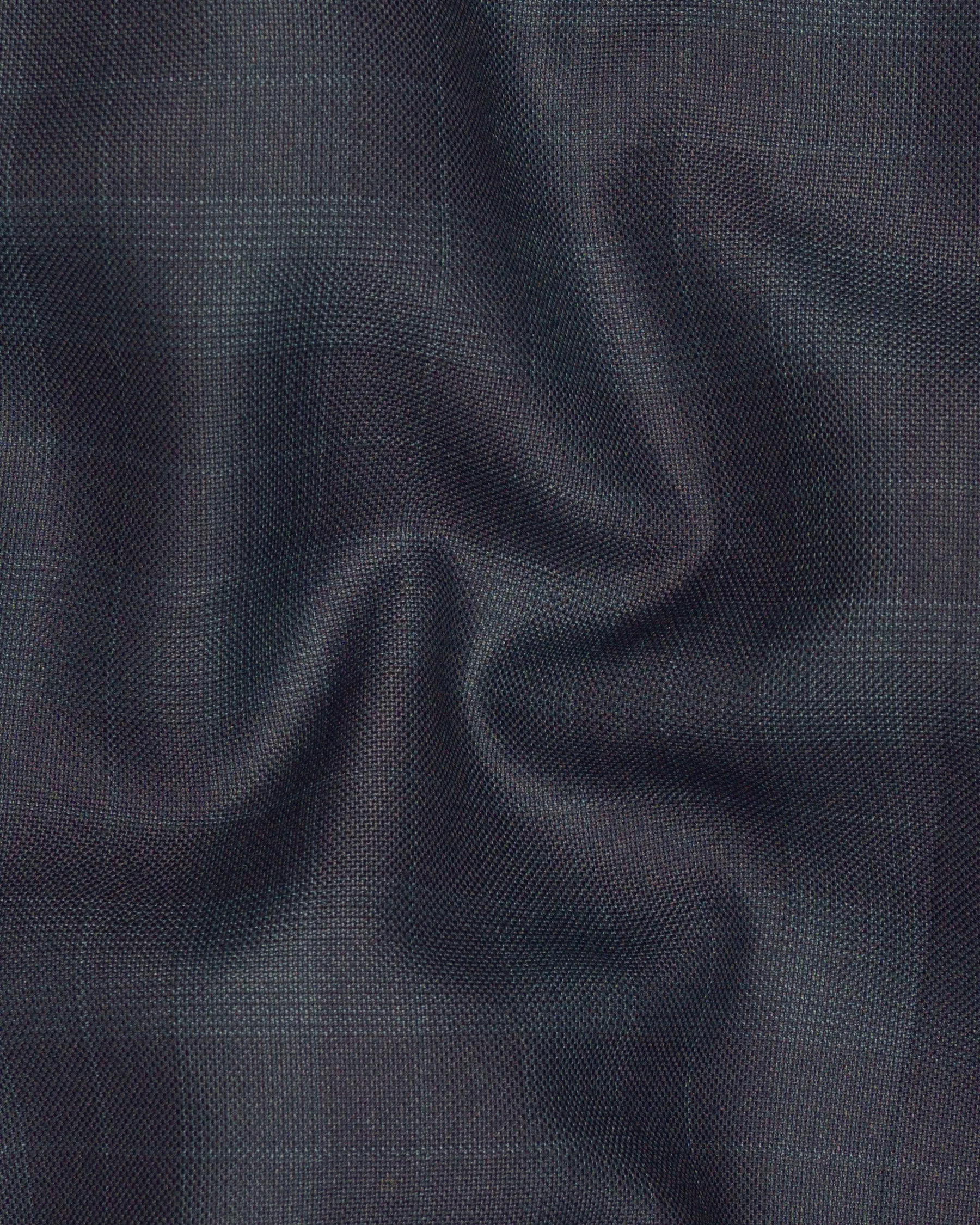 Navy Plaid Wool Rich Waistcoat