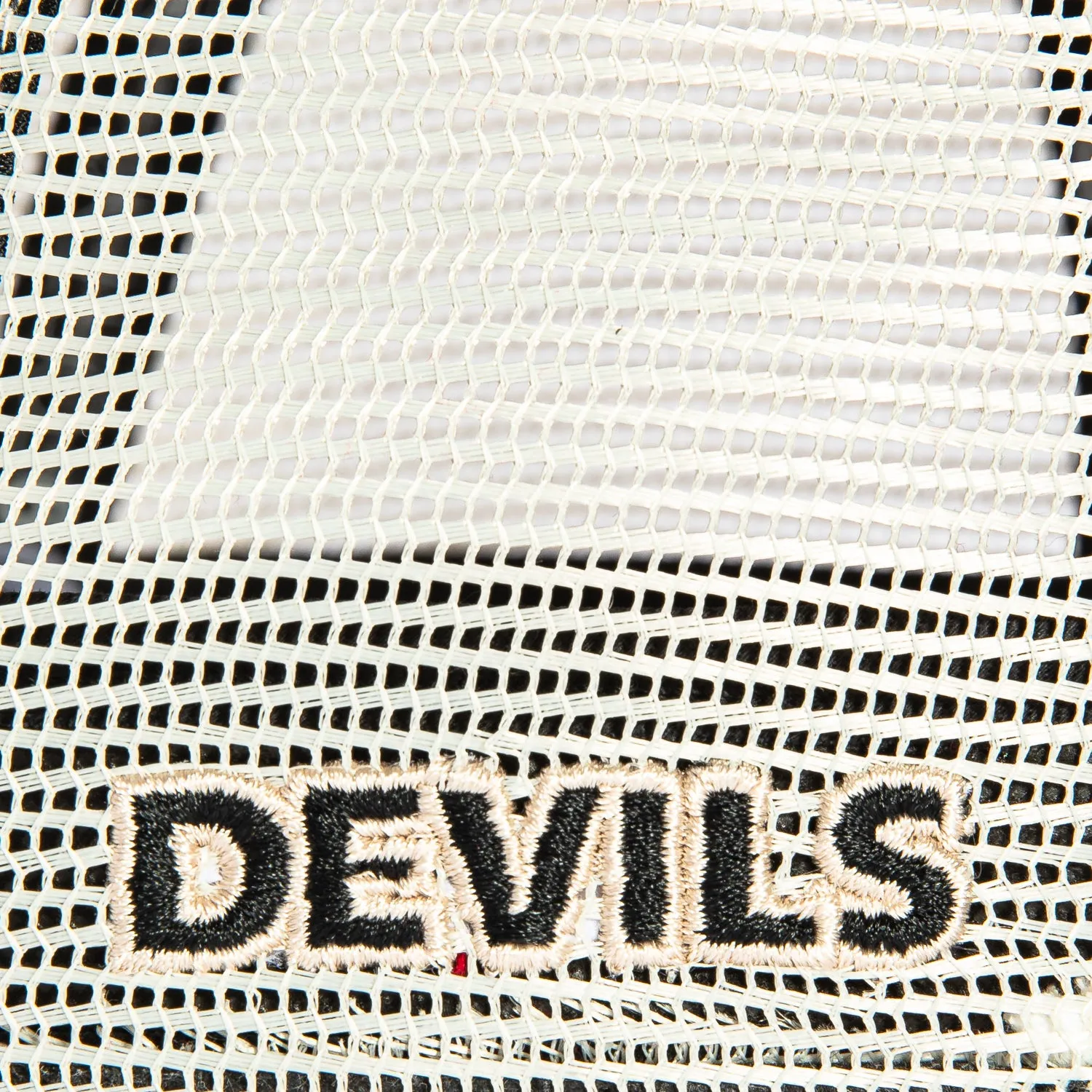 New Era 9Forty A-Frame Corduroy Rope New Jersey Devils Logo Patch Snapback Trucker Hat - Red, Stone