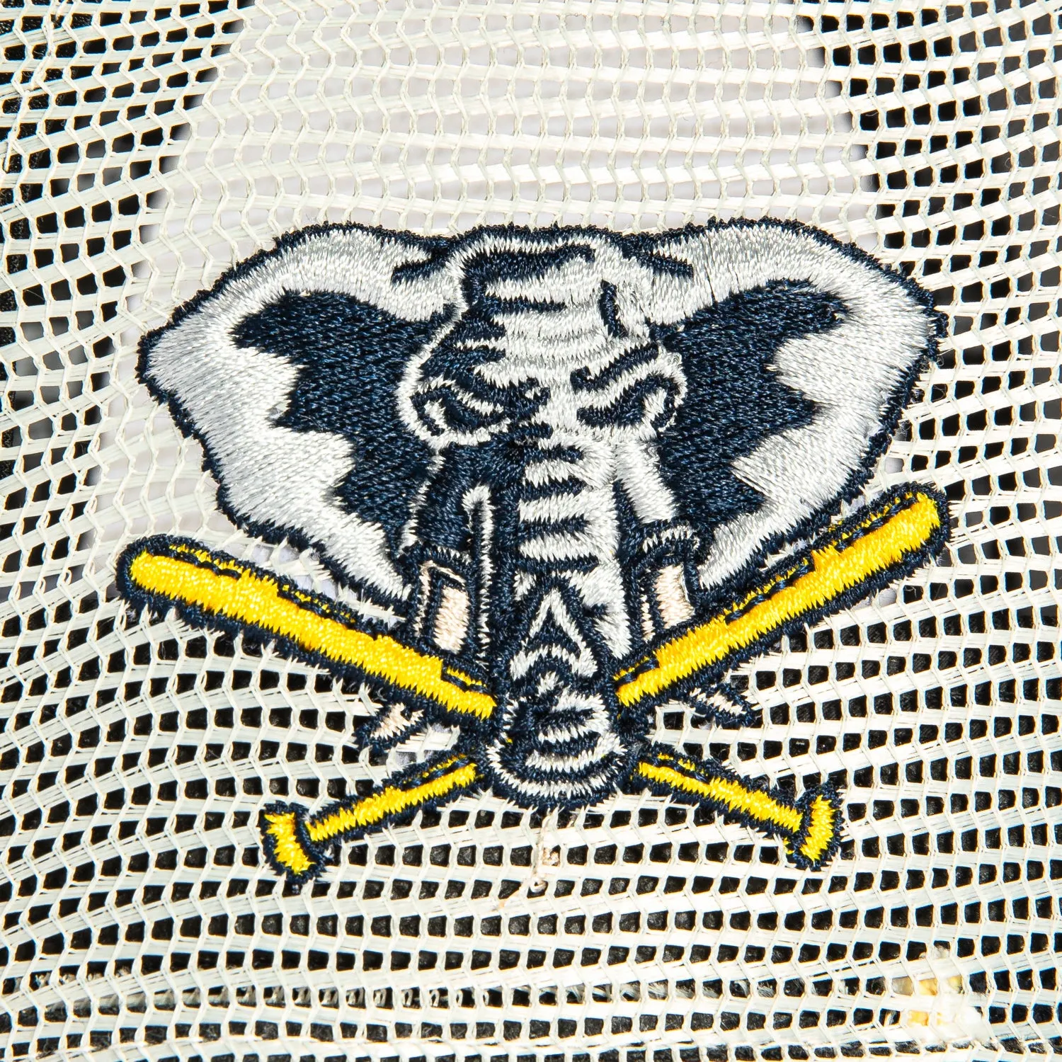 New Era 9Forty A-Frame Corduroy Rope Philadelphia Athletics Logo Patch Snapback Trucker Hat - Navy, Stone