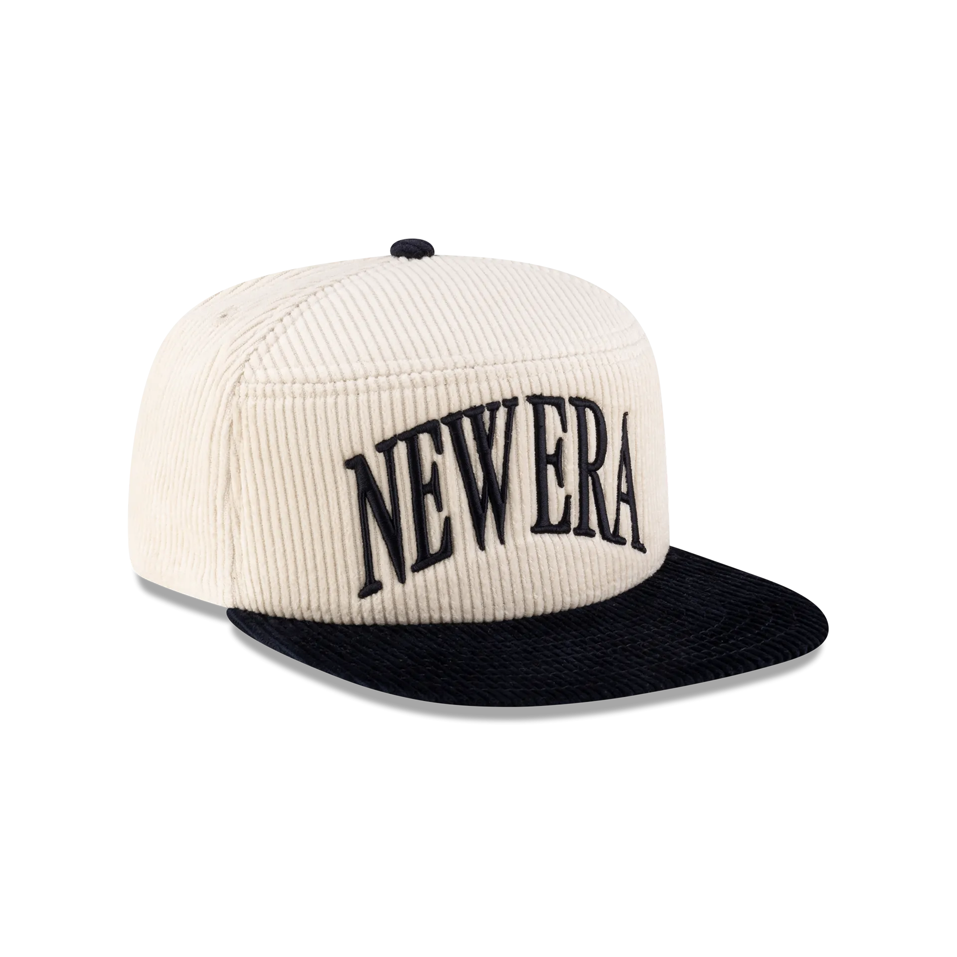 New Era Branded Paragon Corduroy Chrome White 9FIFTY Split Panel Snapback Hat