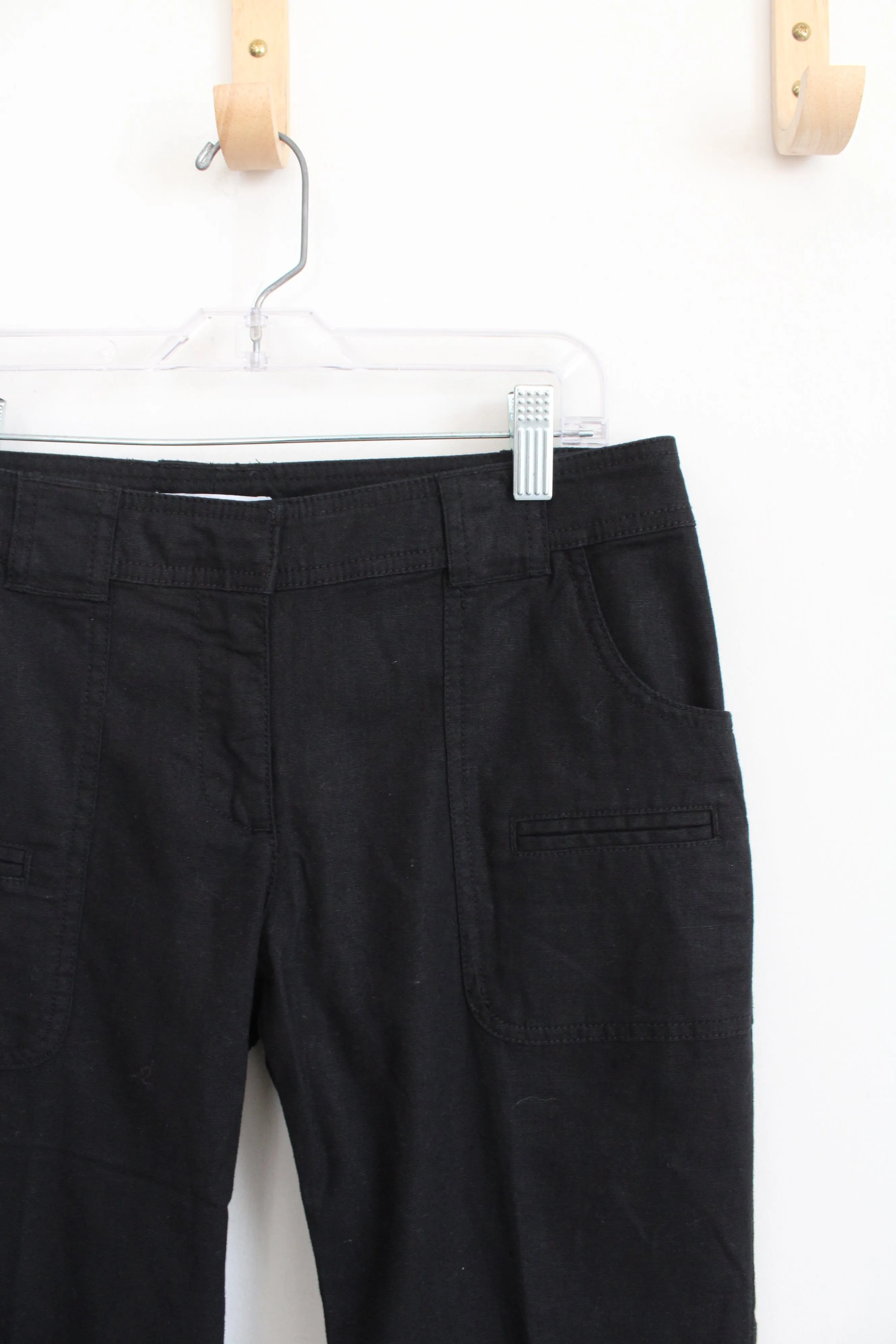 New York & Co. Black Linen Blend Capri Pants | 0