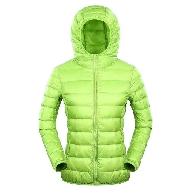 NewBang Brand 7XL 8XL Down Jacket Women Hooded Ultra Light Down Jacket Women Plus Feather Winter Thin Warm Windbreaker Coats