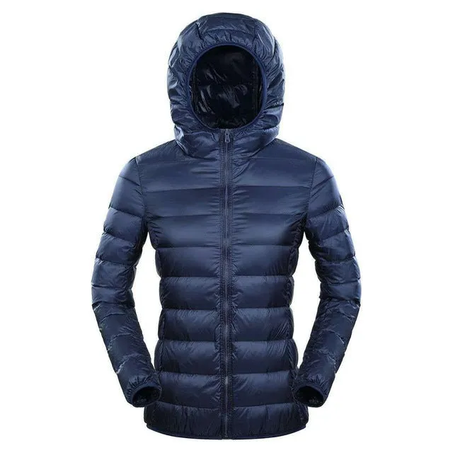 NewBang Brand 7XL 8XL Down Jacket Women Hooded Ultra Light Down Jacket Women Plus Feather Winter Thin Warm Windbreaker Coats