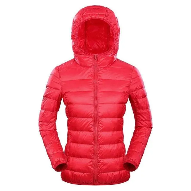 NewBang Brand 7XL 8XL Down Jacket Women Hooded Ultra Light Down Jacket Women Plus Feather Winter Thin Warm Windbreaker Coats